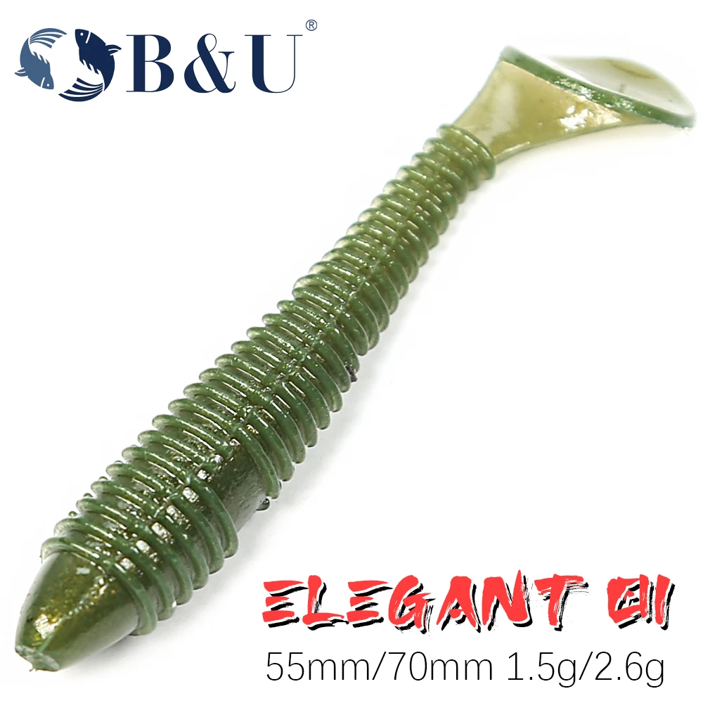 Pack Señuelos Soft Paddle Tail B&U FAT