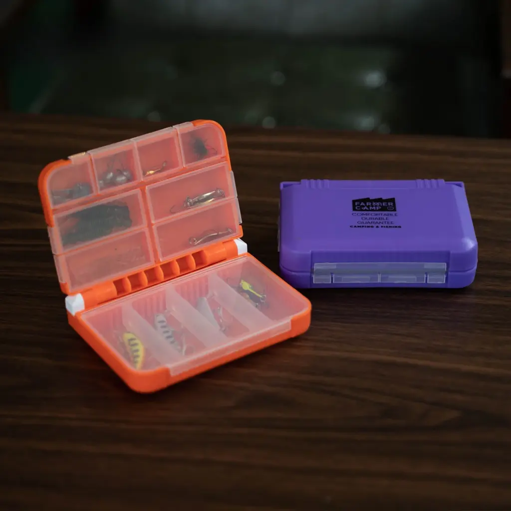 Caja de Pesca Estanca Doble Capa - Organizador Profesional